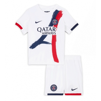 Billige Fotballdrakt Paris Saint-Germain Replika Bortedraktsett Barn 2025-26 Kortermet (med bukser)